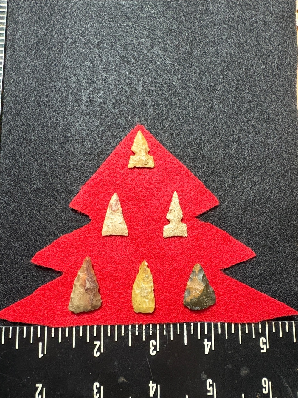 6 Mini Authentic Arrowheads from Nocona, Texas. In our family since early 1960’s